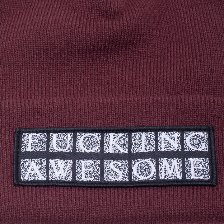 Fucking Awesome Hydra Cuff Beanie Maroon
