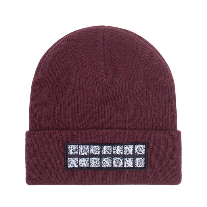 Fucking Awesome Hydra Cuff Beanie Maroon