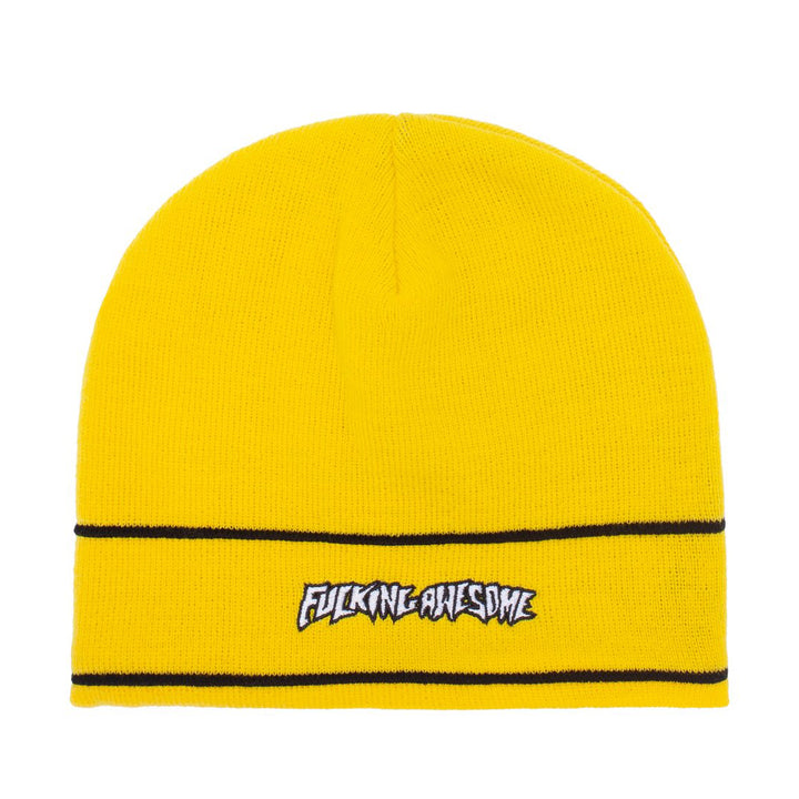 Fucking Awesome Little Stamp Stripe Cuff Beanie Yellow/Black