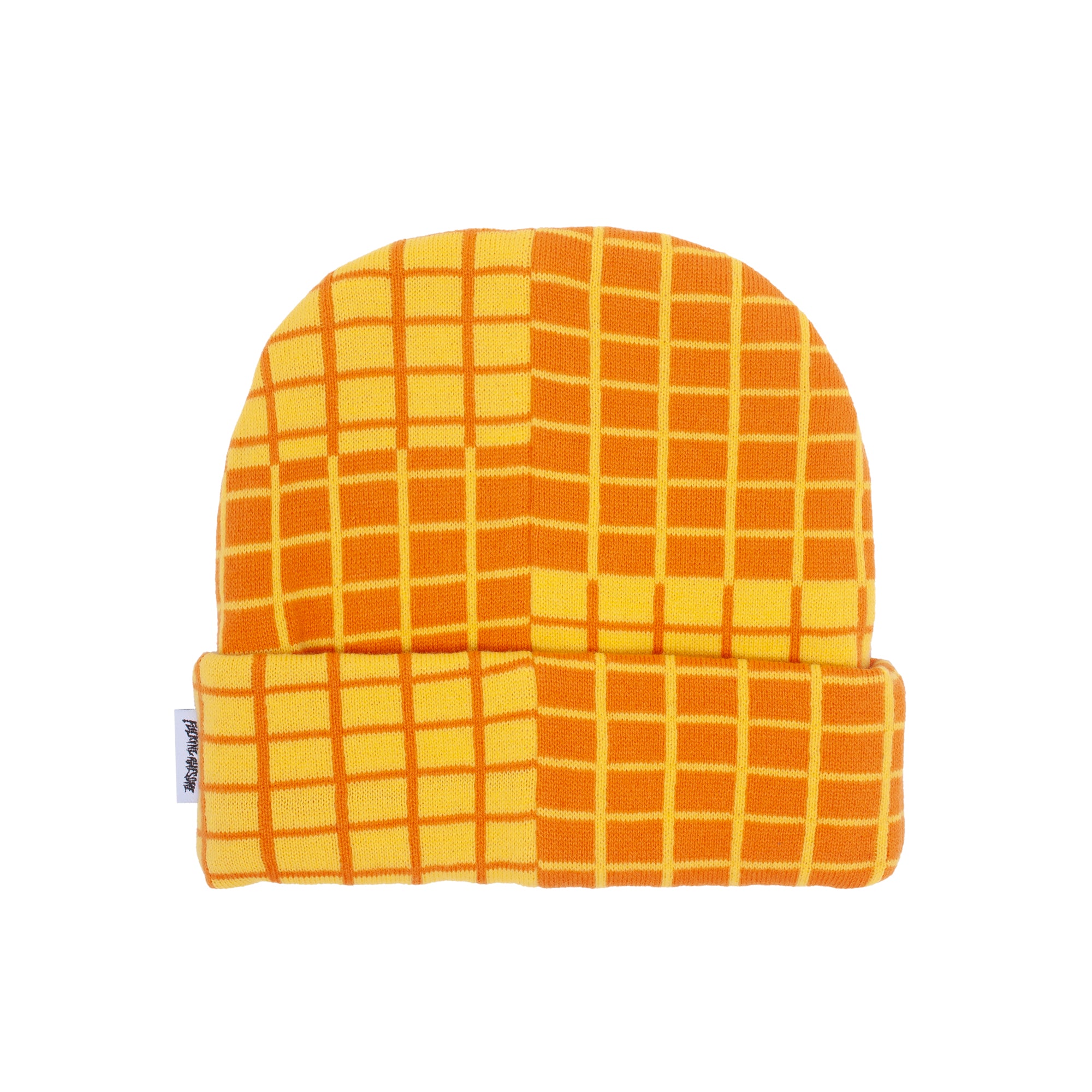 Fucking Awesome Checker Block Cuff Beanie Orange/Yellow