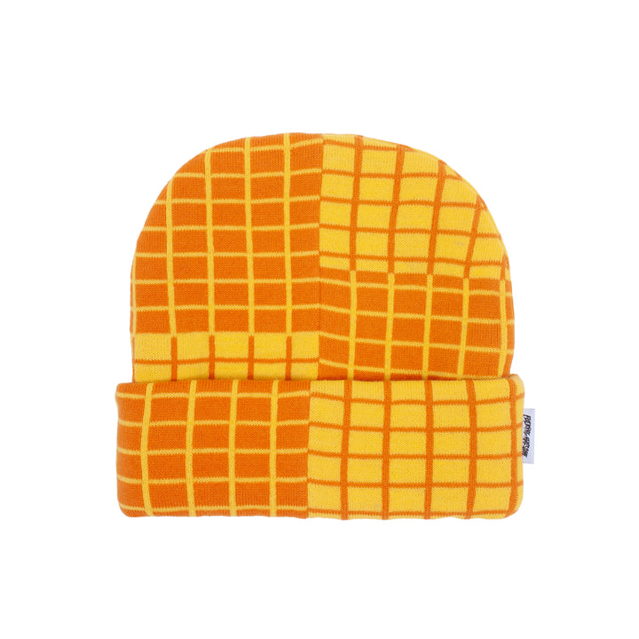 Fucking Awesome Checker Block Cuff Beanie Orange/Yellow