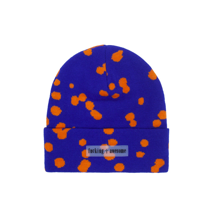 Fucking Awesome Splat Cuff Beanie Blue/Orange