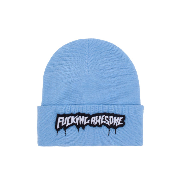 Fucking Awesome Velcro Stamp Cuff Beanie Light Blue