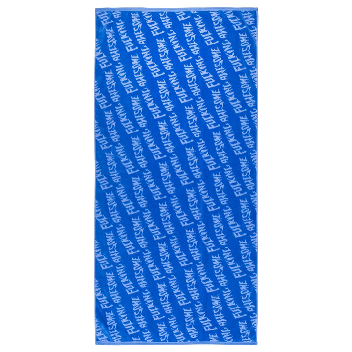 Fucking Awesome Stamp Emboss Towel Blue