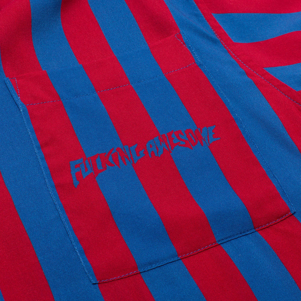 Fucking Awesome Brain Function Club Shirt Red/Blue Stripe