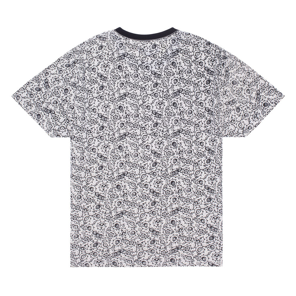 Fucking Awesome Flower Face Ringer Tee Ivory