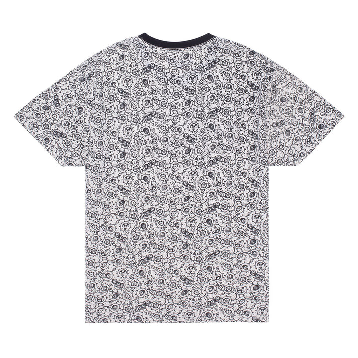 Fucking Awesome Flower Face Ringer Tee Ivory