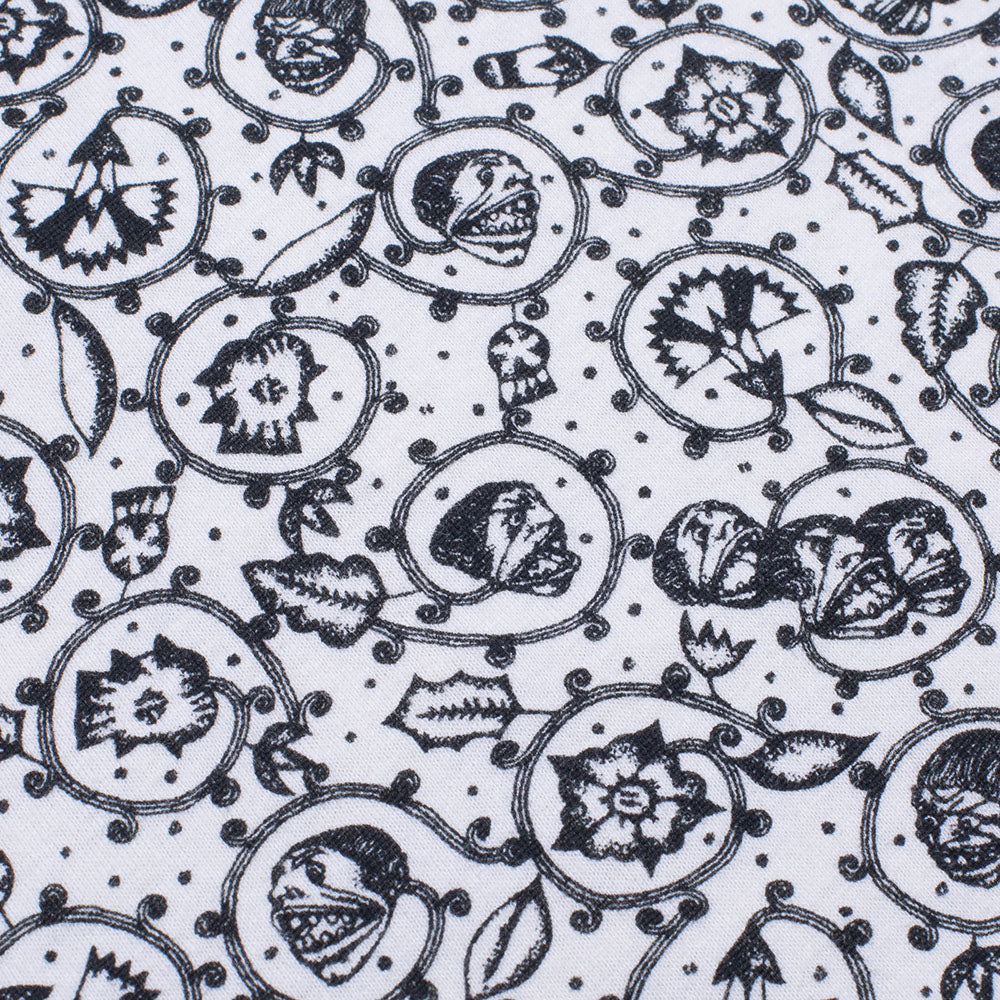 Fucking Awesome Flower Face Ringer Tee Ivory