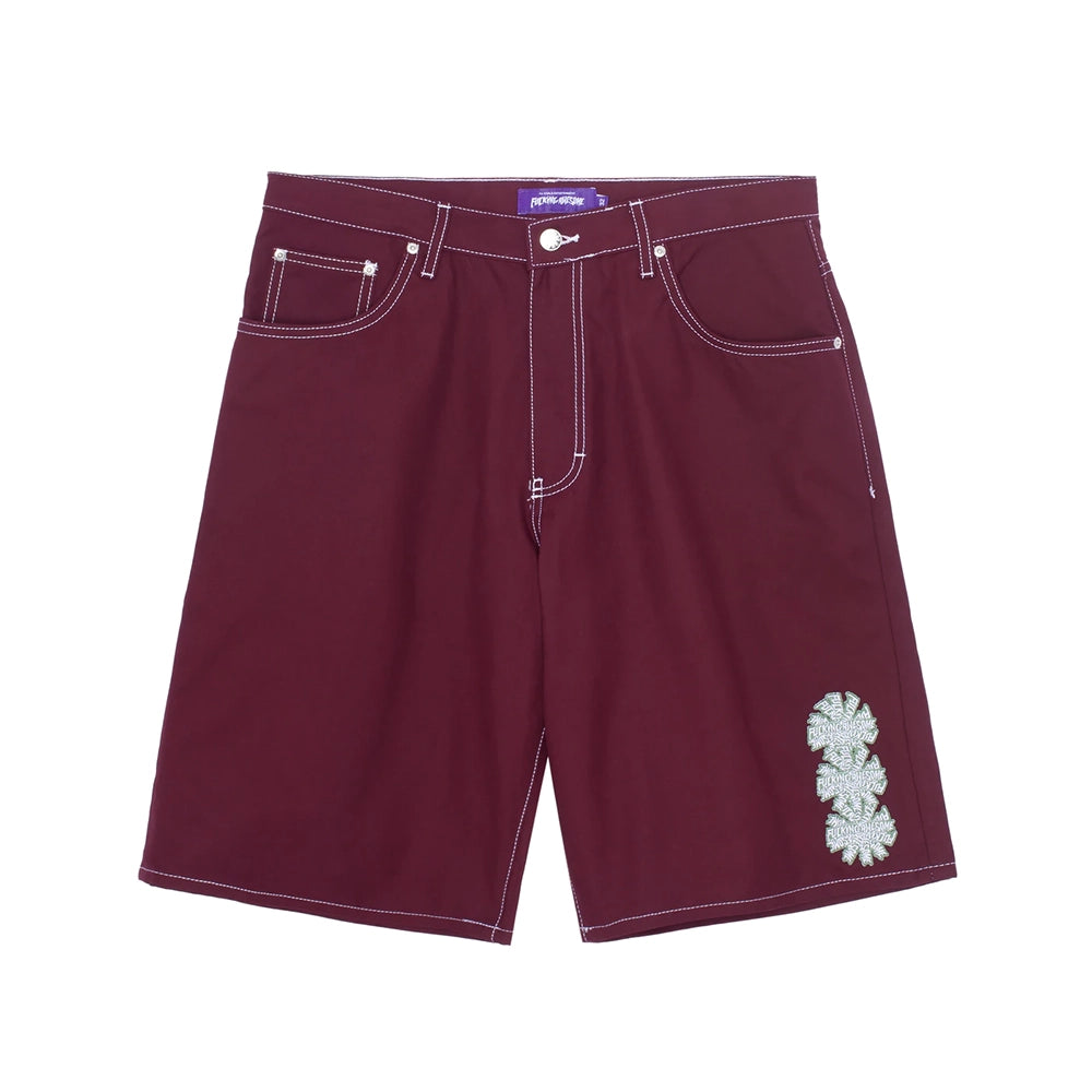 Fucking Awesome Twill Spiral Short Maroon