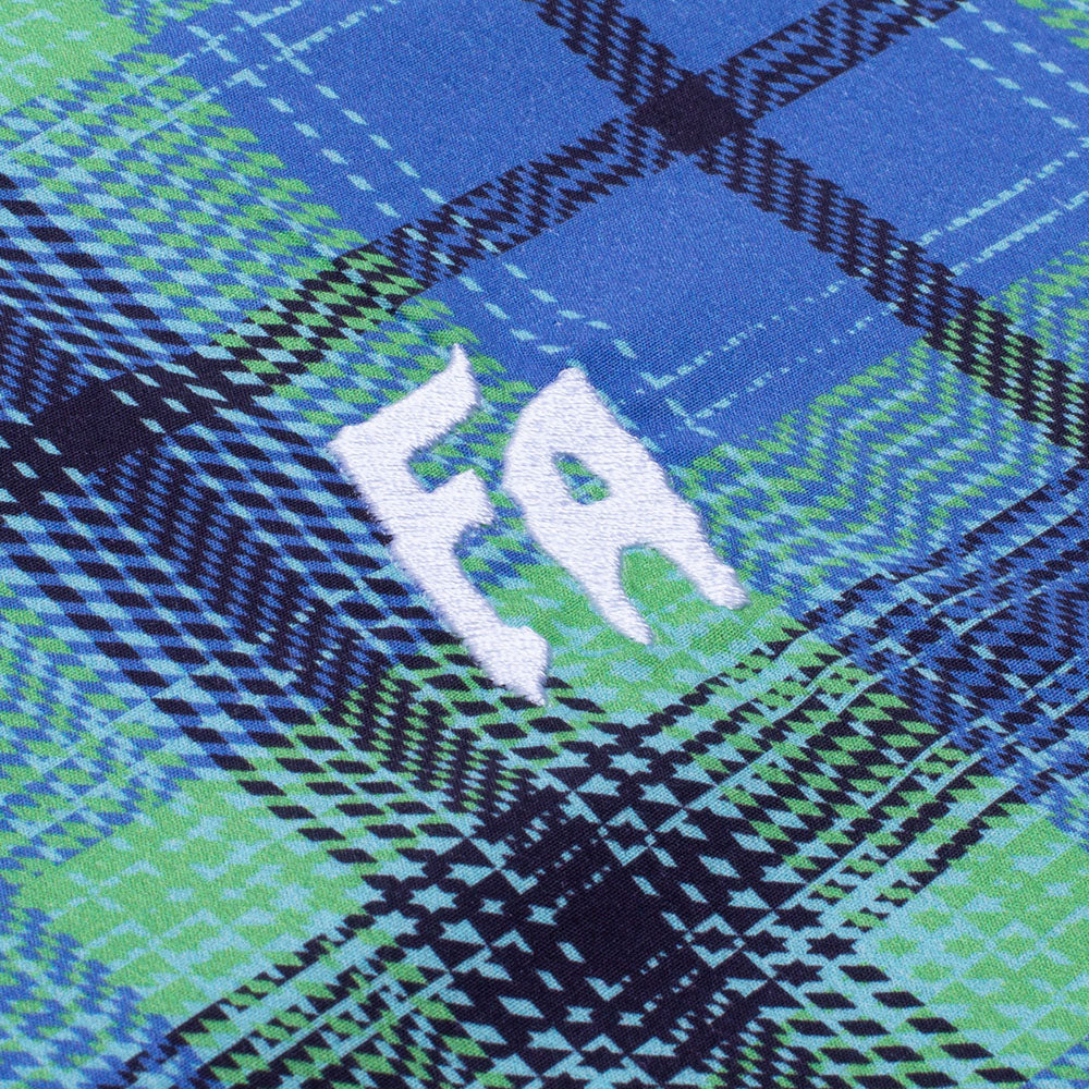 Fucking Awesome Golf Pullover Blue Flannel Print