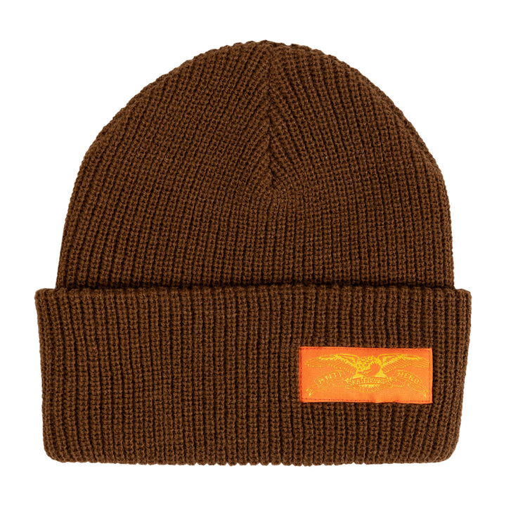 Anti Hero Stock Eagle Label Cuff Beanie Brown/Orange/Yellow