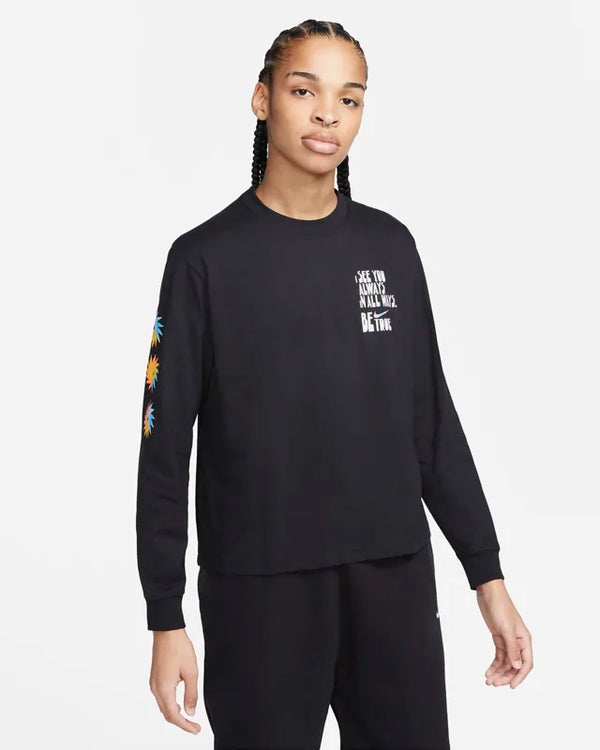 Nike SB Be True Long Sleeve Tee Black Xavier Schipani Women's