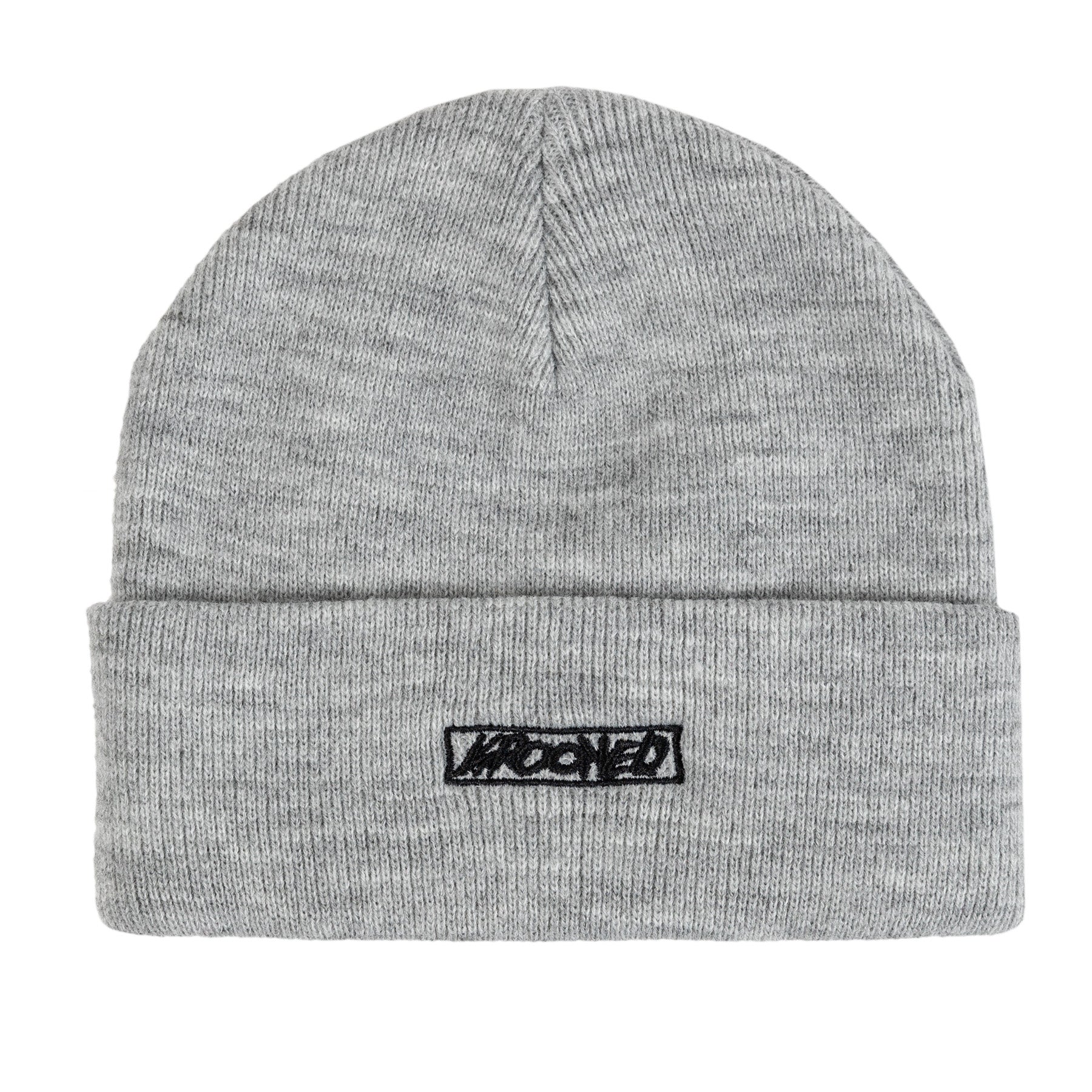 Krooked Moonsmile Script Cuff Beanie Heather Gray