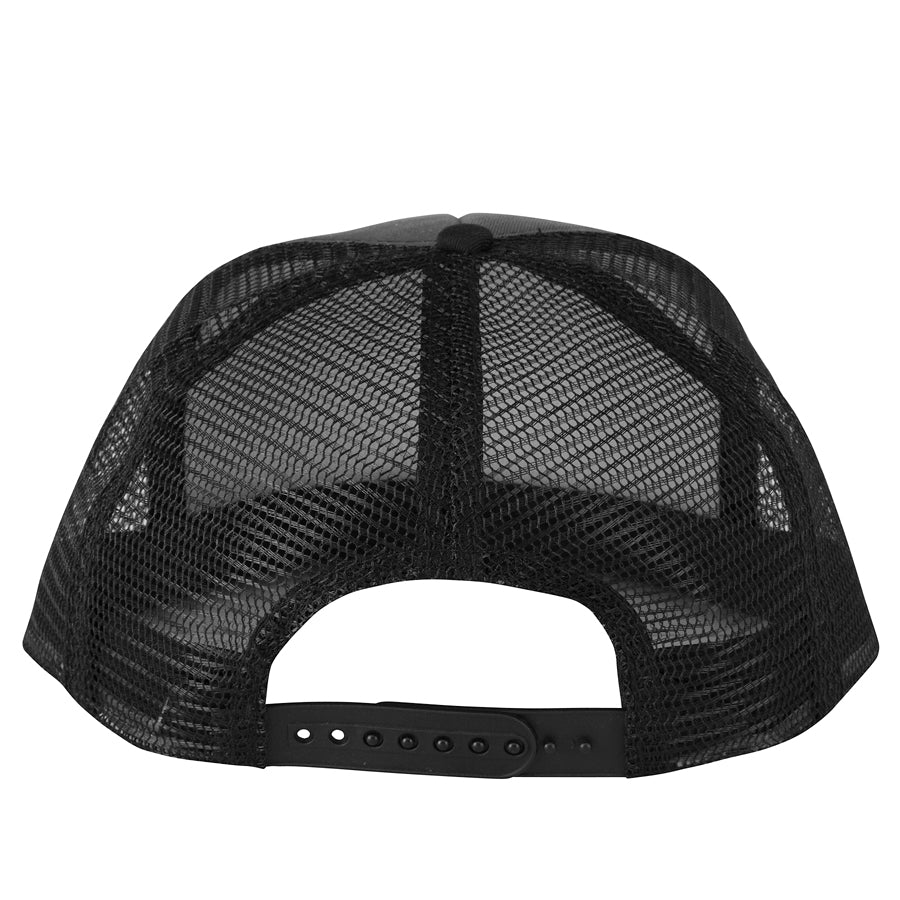 Creature Logo Mesh Trucker High Profile Hat Black