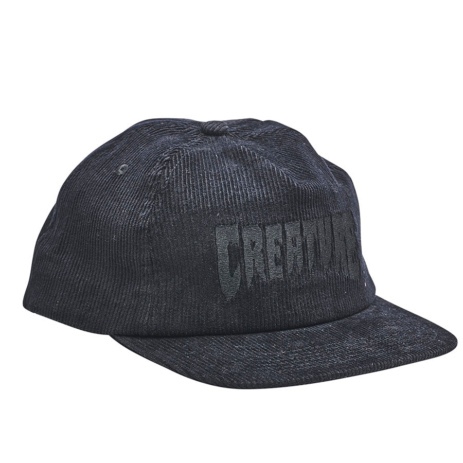 Creature Logo Fill Snapback Unstructured Mid Hat Black