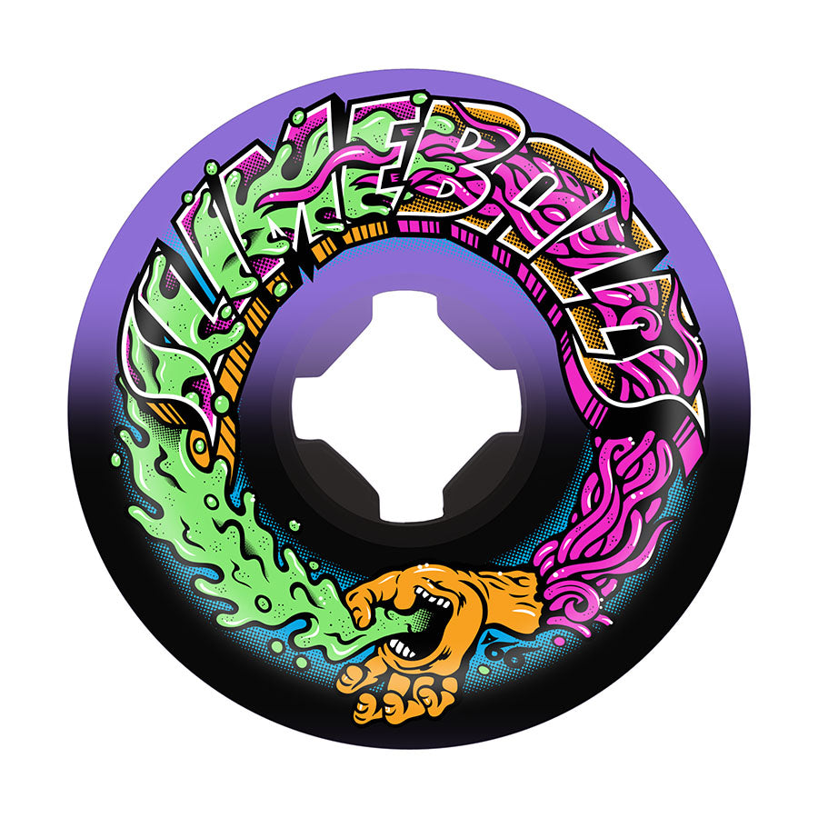 Santa Cruz Greetings Wheels Speed Balls Purple/Black 99a Slime Balls 53mm