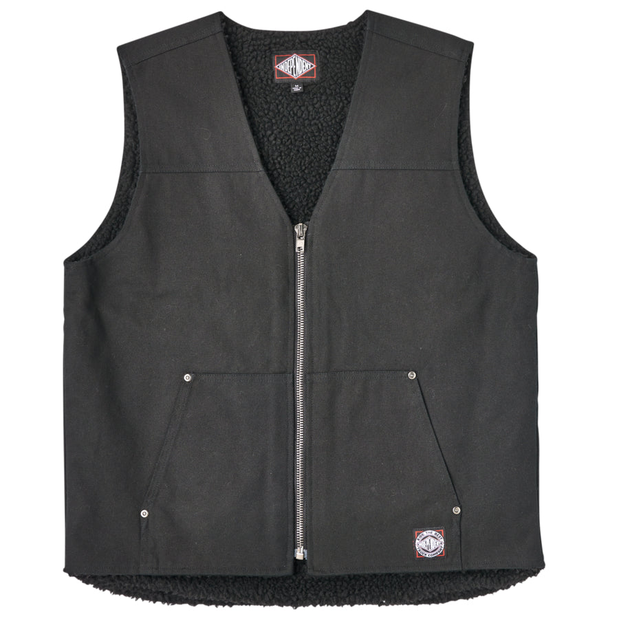 Independent Stalwart Work Vest Black - Orchard Skateshop