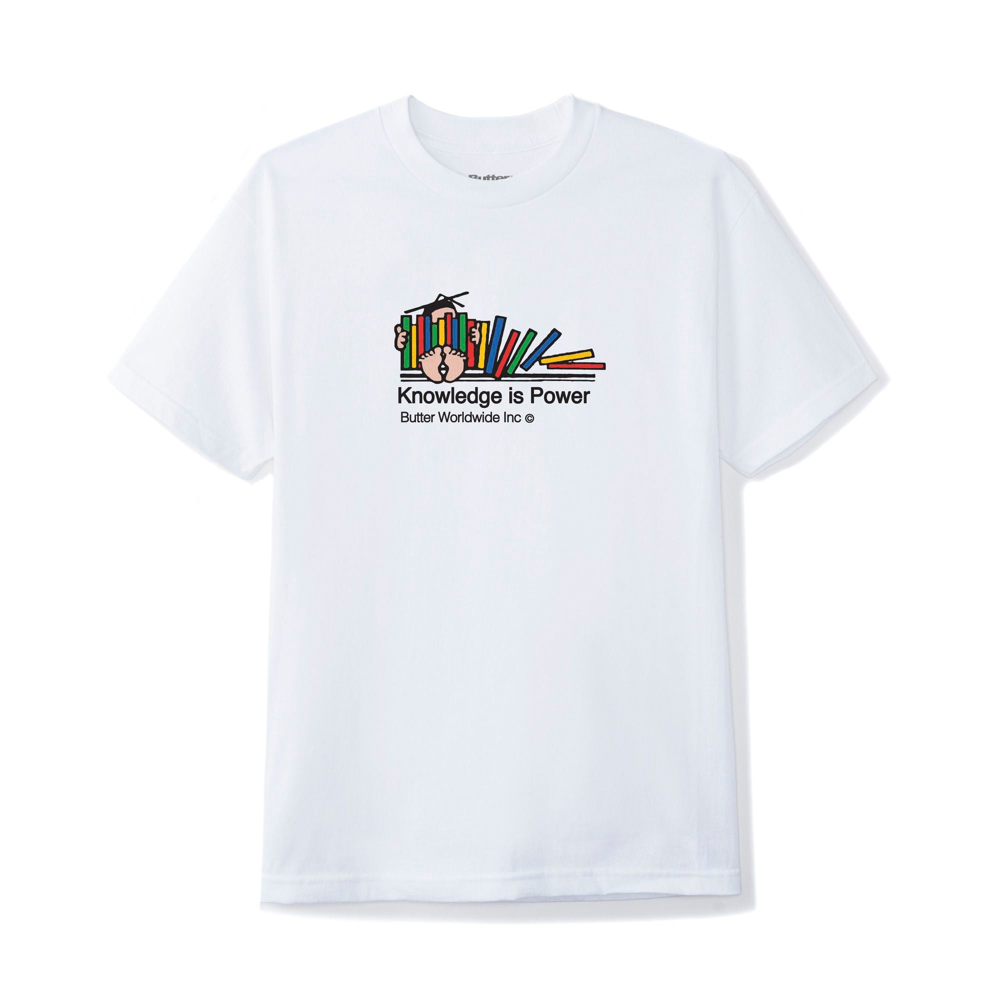 Butter Goods Knowledge Is Power Tee White