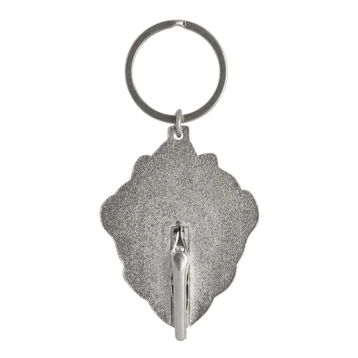 Creature Bonehead Flame Key Chain Antique Nickle