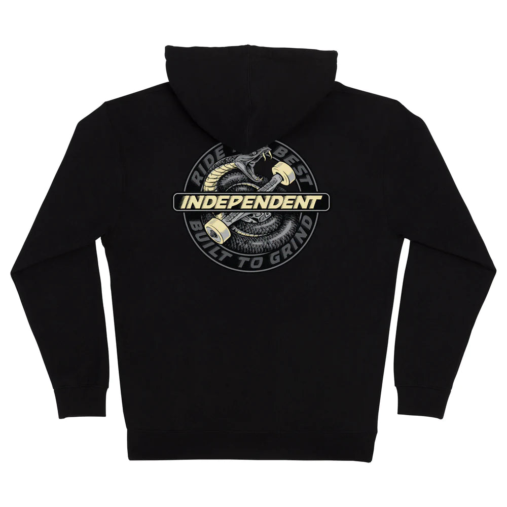 Independent Speed Snake Zip Hooded Sweatshirt Black