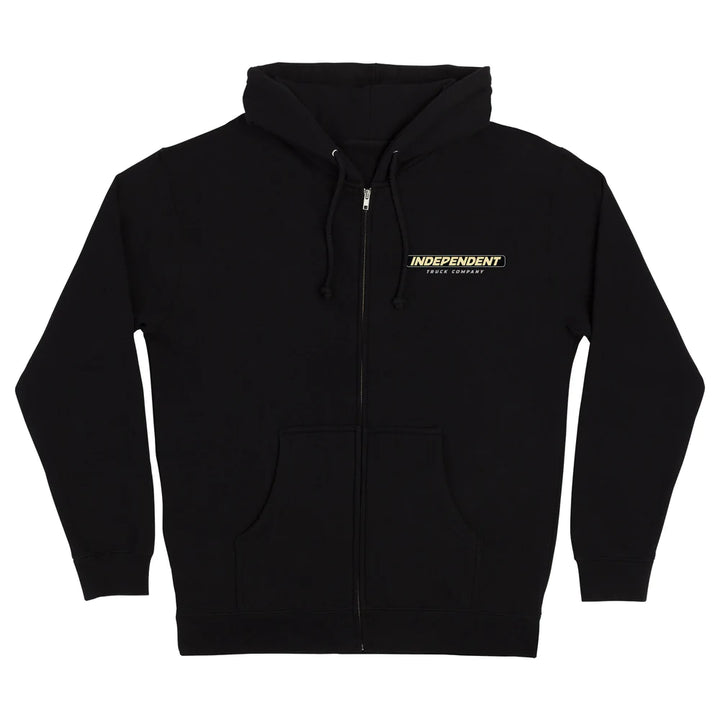 Independent Speed Snake Zip Hooded Sweatshirt Black