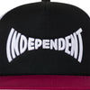 Independent Span Mesh Trucker High Profile Hat Black/Red/White