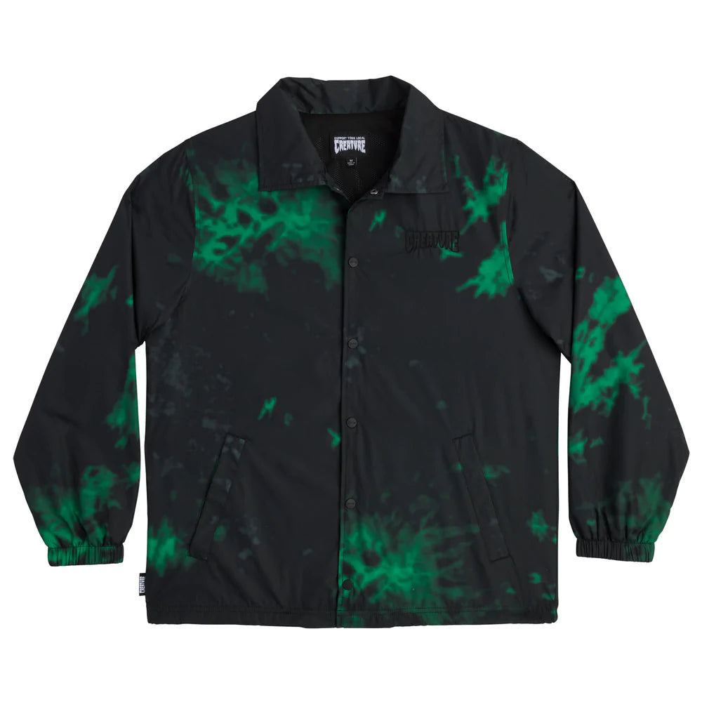 Creature Void Coach Windbreaker Jacket Black/Green - Orchard Skateshop