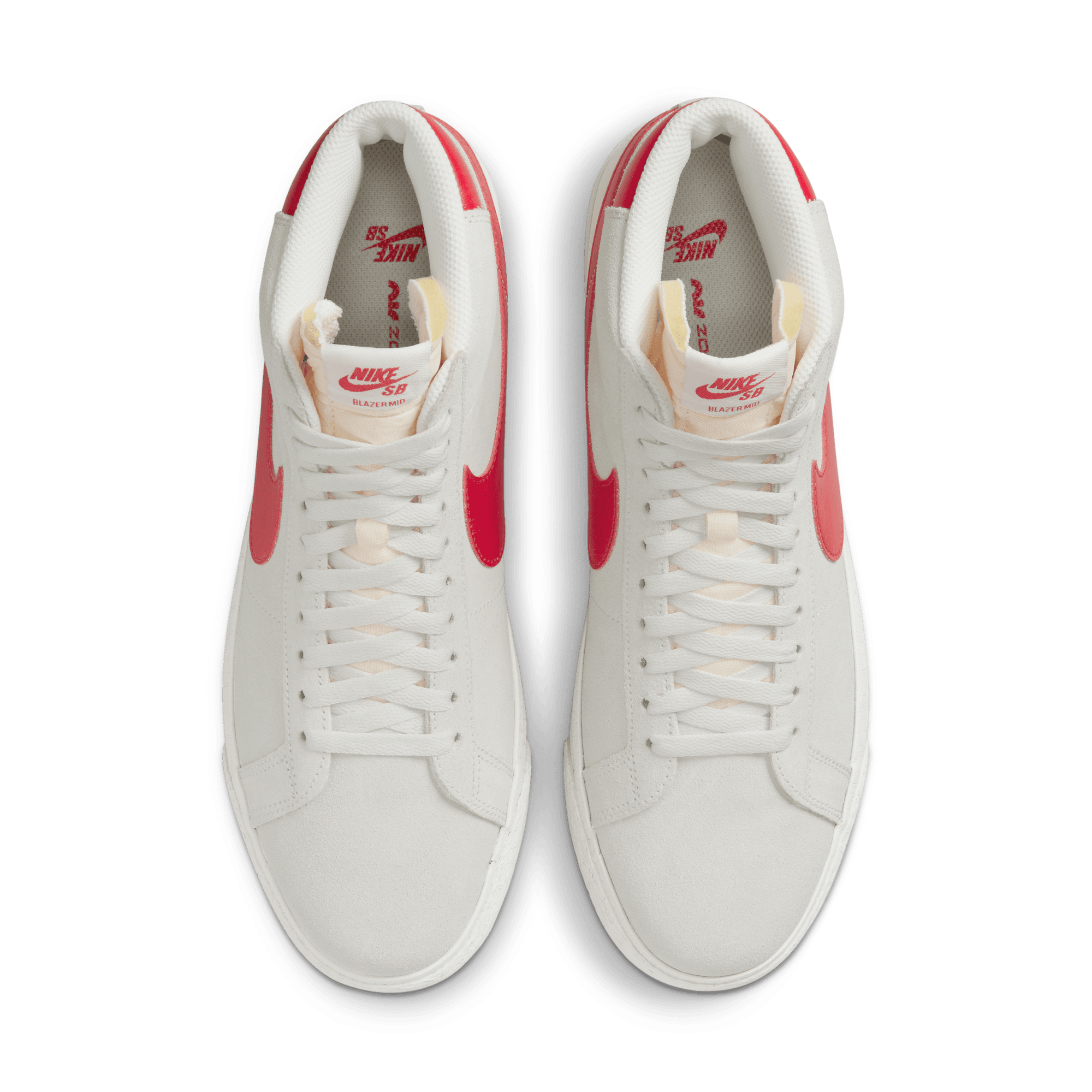 White and red nike top sb