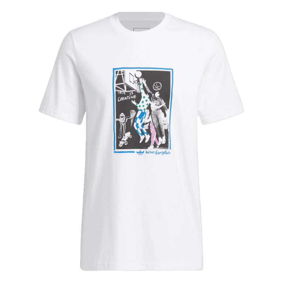 Adidas Shmoofoil Olympic Tee White Orchard Skateshop