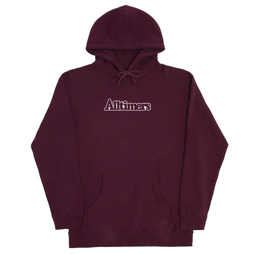 Alltimers Tonal Embroidered Broadway Hoodie Maroon Orchard Skateshop
