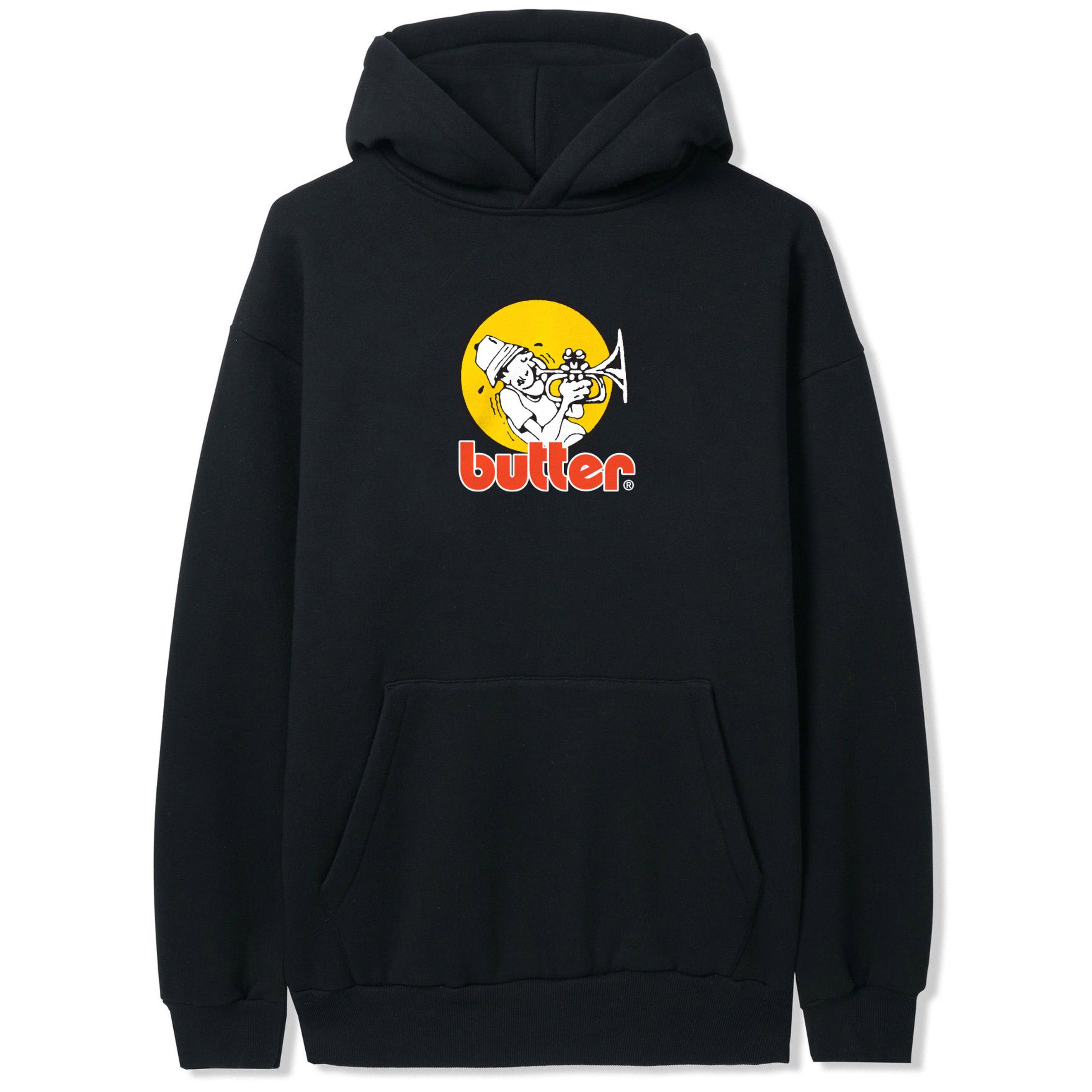 Butter Goods Brass Pullover Hood Black - Orchard Skateshop