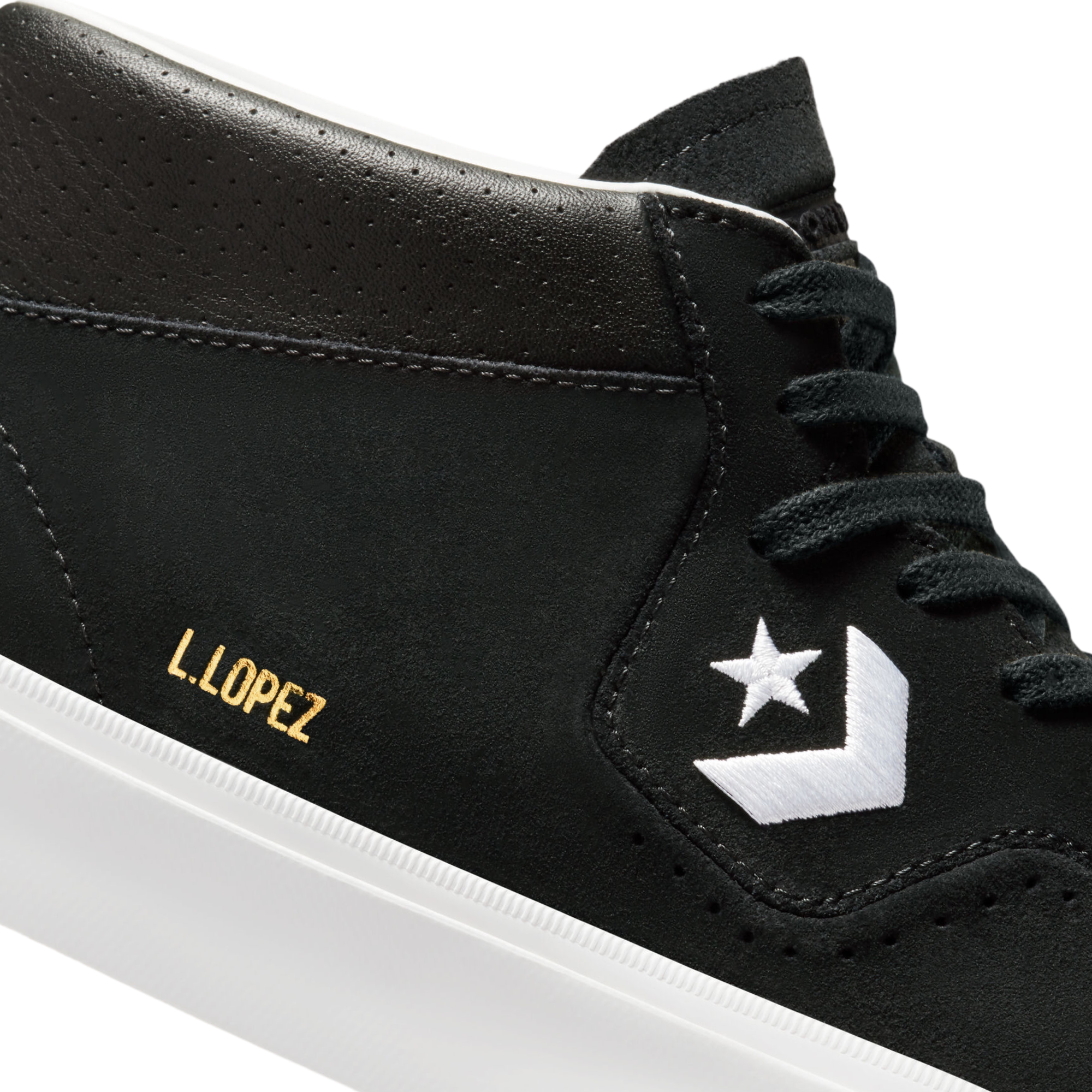 Converse Louie Lopez Pro Mid Shoes - White/Black/White - 6.5