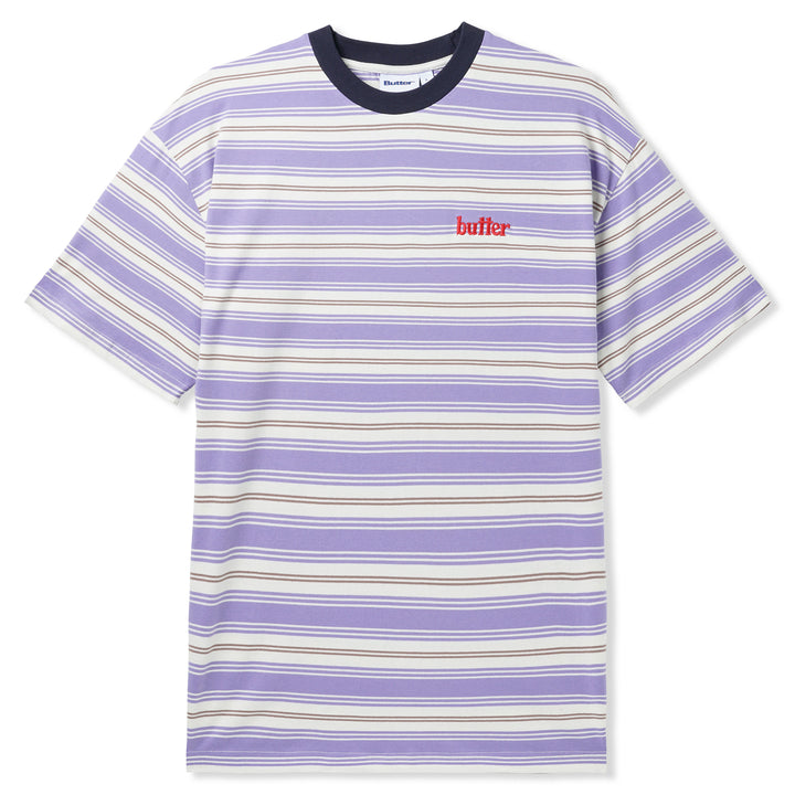 Butter Goods Cliff Stripe Tee Corn Flower / White