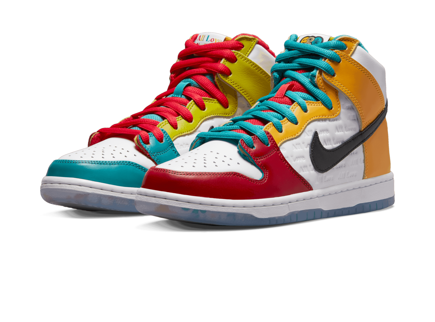 Nike SB Dunk High FroSkate White/Gold/Multicolor