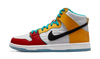 Nike SB Dunk High FroSkate White/Gold/Multicolor