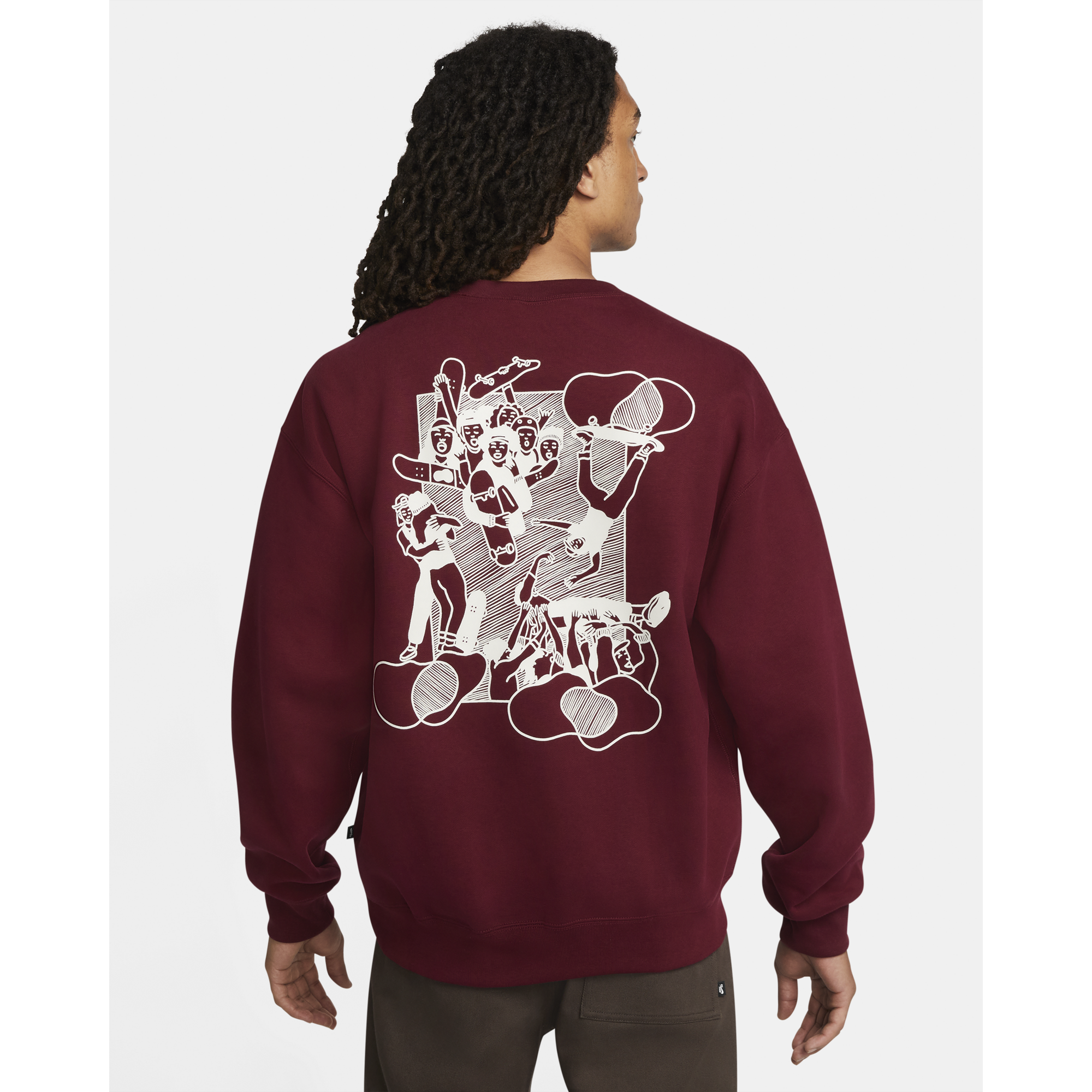 Nike SB X Skate Like A Girl Crewneck Sweatshirt Beetroot