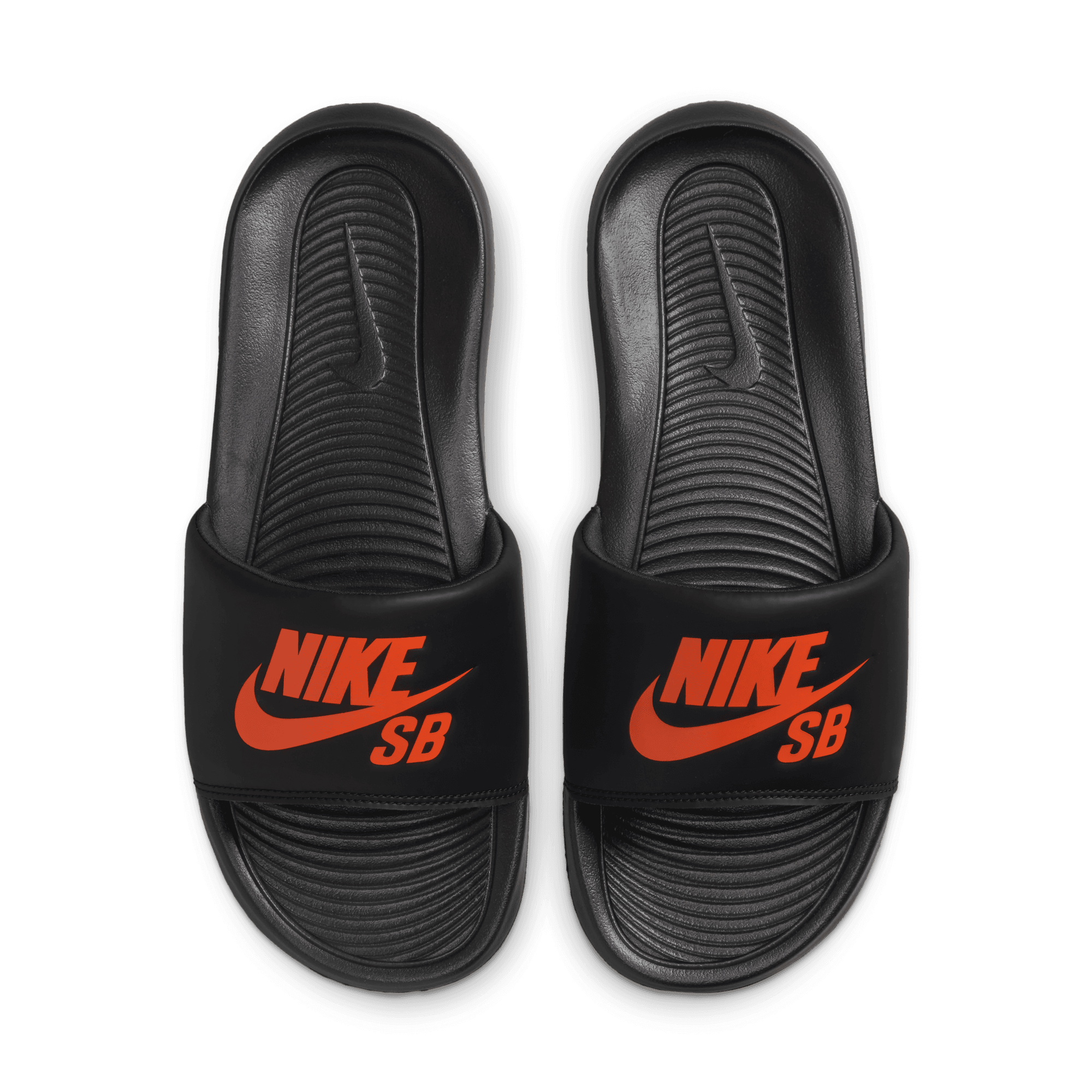 Nike slippers deals black and orange