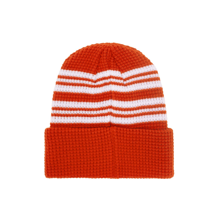 Fucking Awesome Cursive Waffle Cuff Beanie Orange