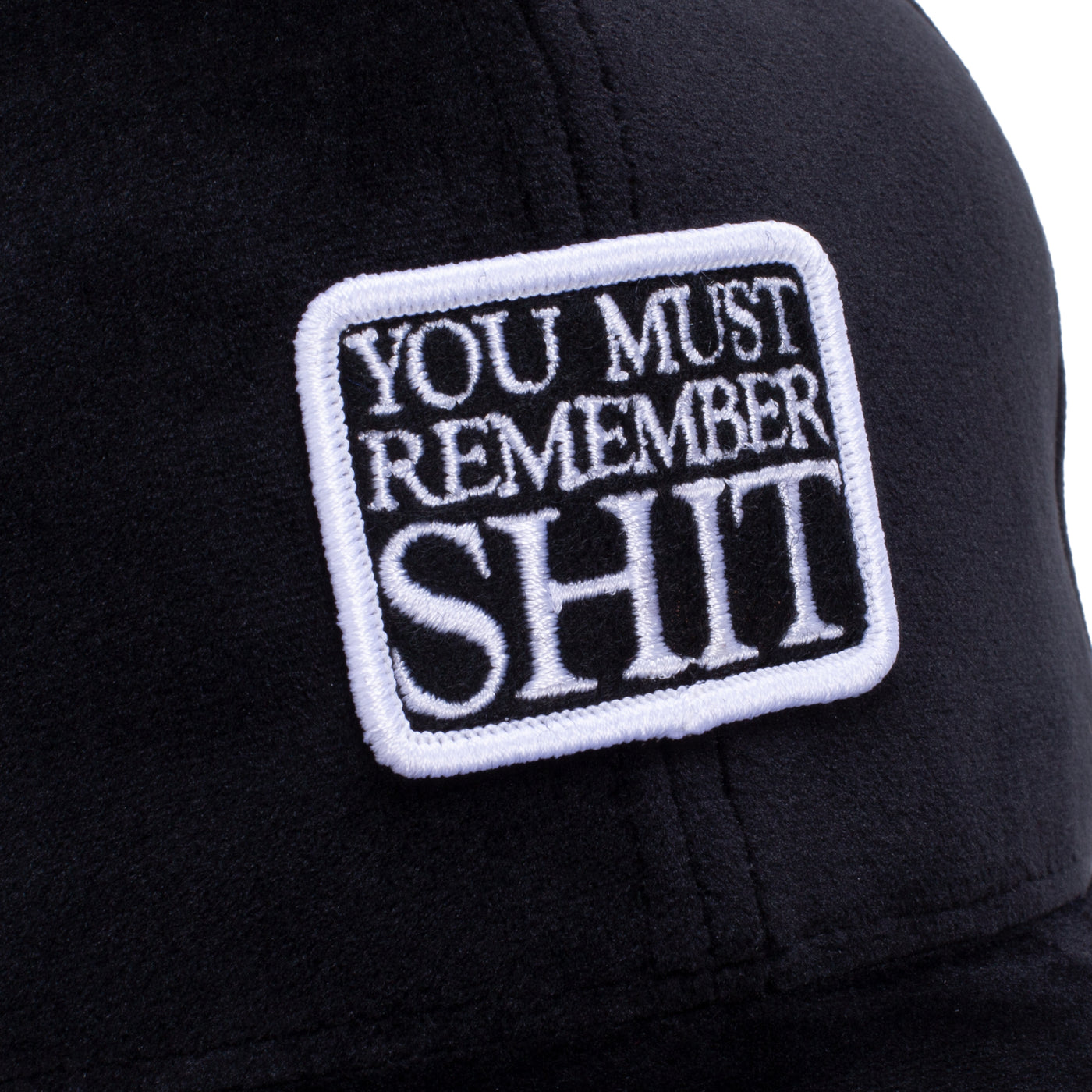 Fucking Awesome Remember Shit Velvet Snapback Black