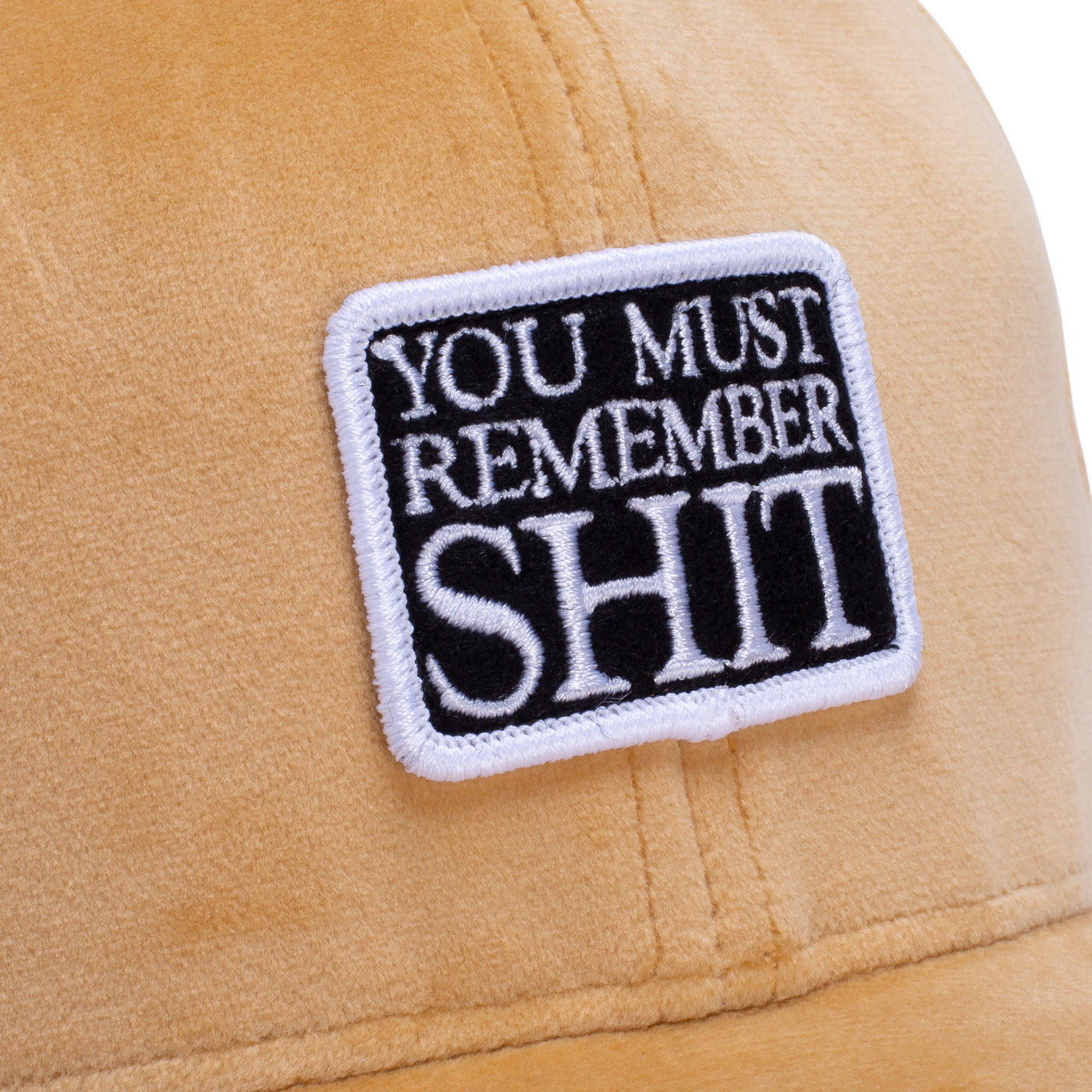 Fucking Awesome Remember Shit Velvet Snapback Khaki