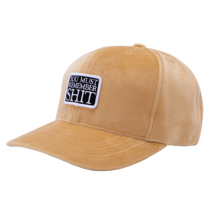 Fucking Awesome Remember Shit Velvet Snapback Khaki