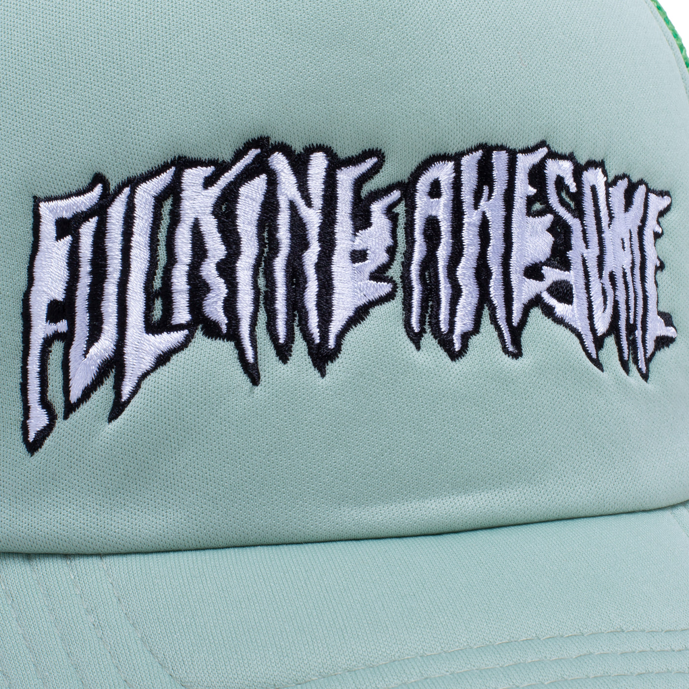 Fucking Awesome Stretched Stamp Mesh Snapback Green