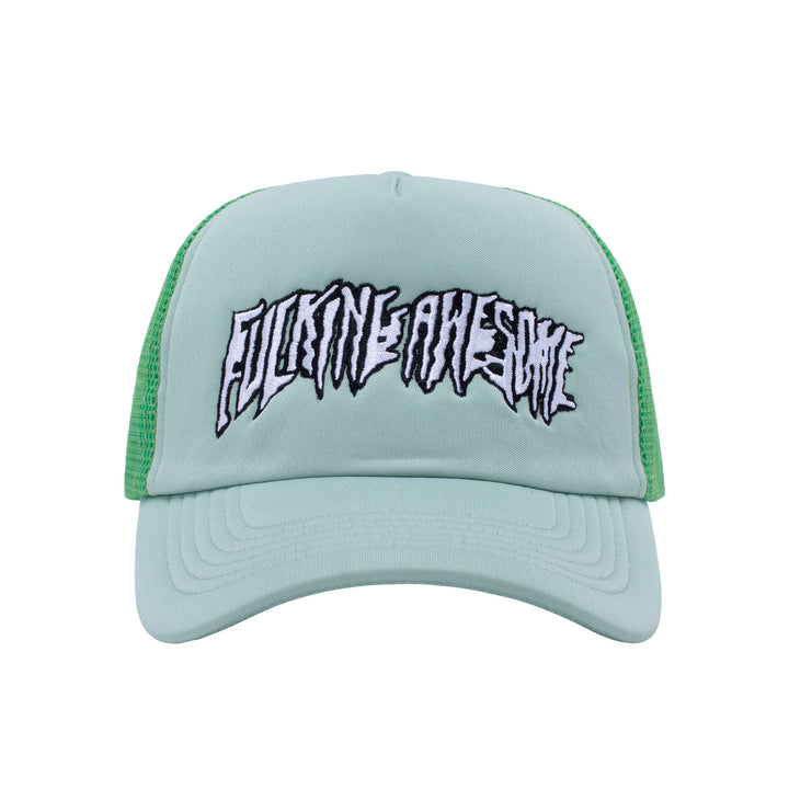 Fucking Awesome Stretched Stamp Mesh Snapback Green