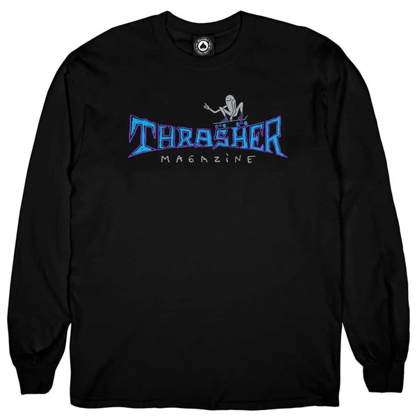 Thrasher Gonz Thumbs Up LS Tee Black - Orchard Skateshop