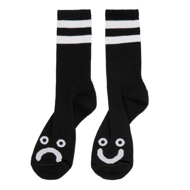 Polar Skate Co. Happy Sad Socks Black