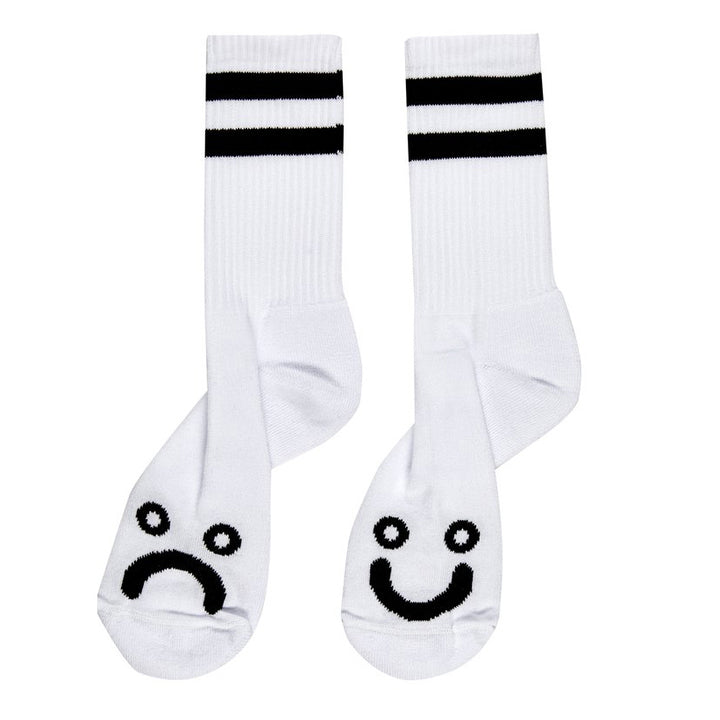 Polar Skate Co. Happy Sad Socks White