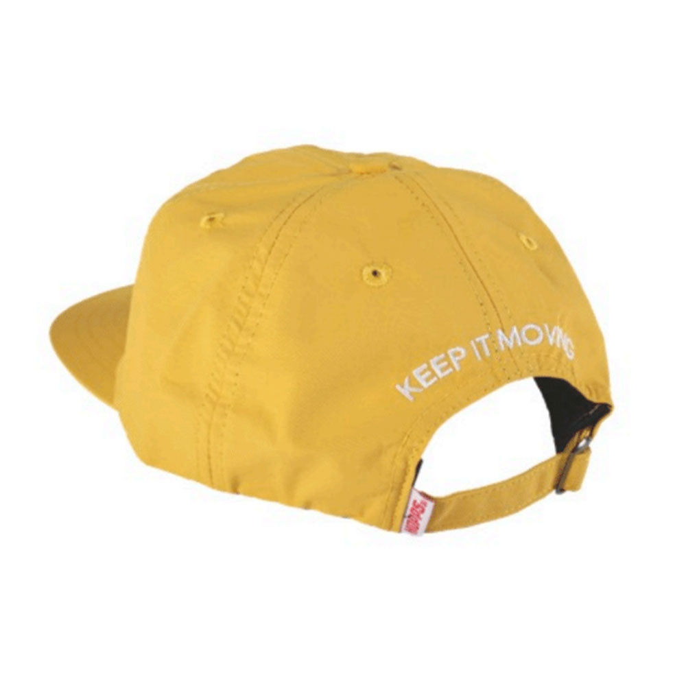 Hopps Lion Embroidered Strapback Hat Yellow Nylon