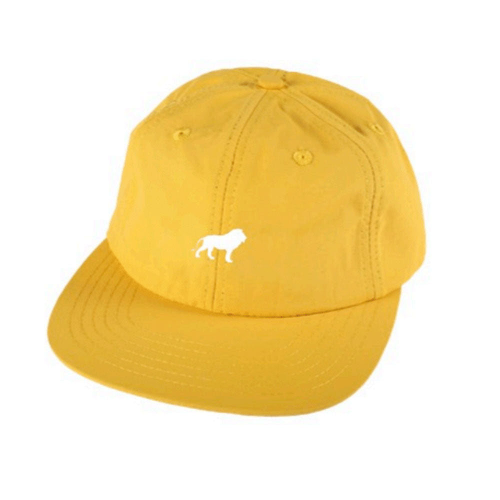 Hopps Lion Embroidered Strapback Hat Yellow Nylon