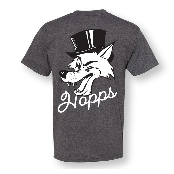Hopps Wolf Tee Charcoal Heather
