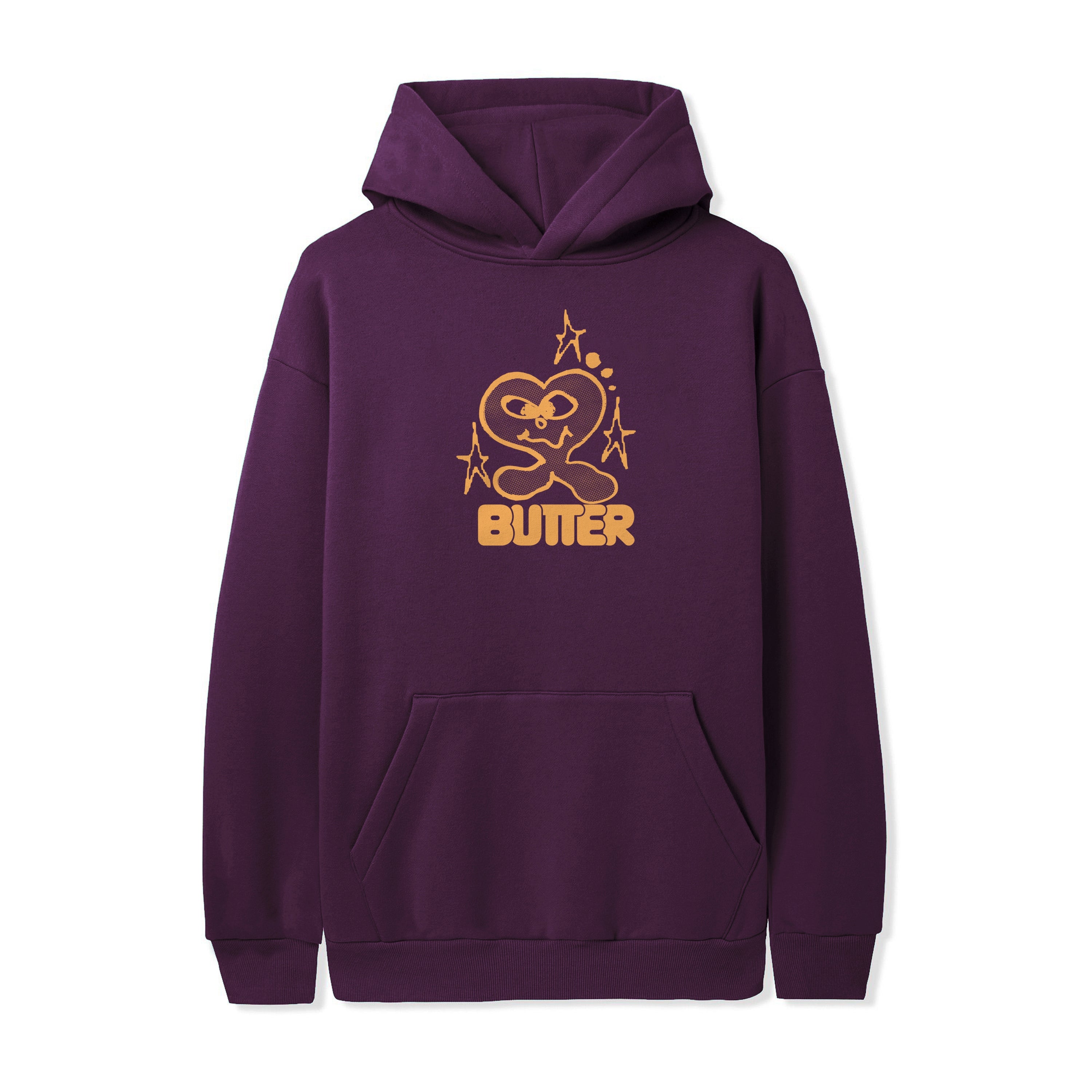 Butter Goods Heart Logo Pullover Hoodie Eggplant